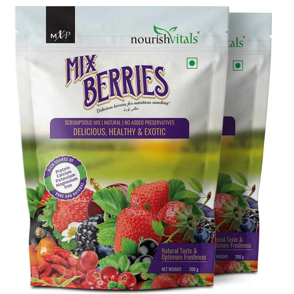 NourishVitals Mix Berries,  Unflavoured (Pack of 2)  200 g