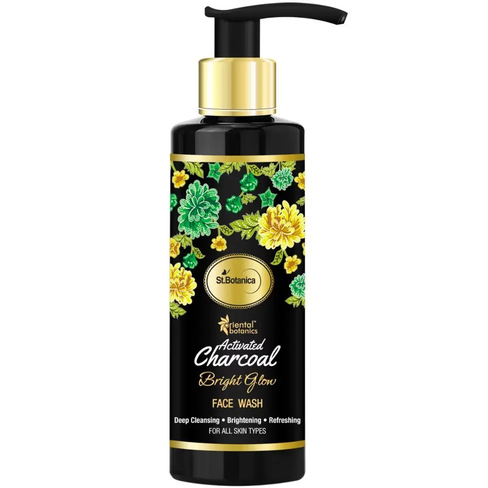 Oriental Botanics Activated Charcoal Bright Glow Face Wash (200 ml)