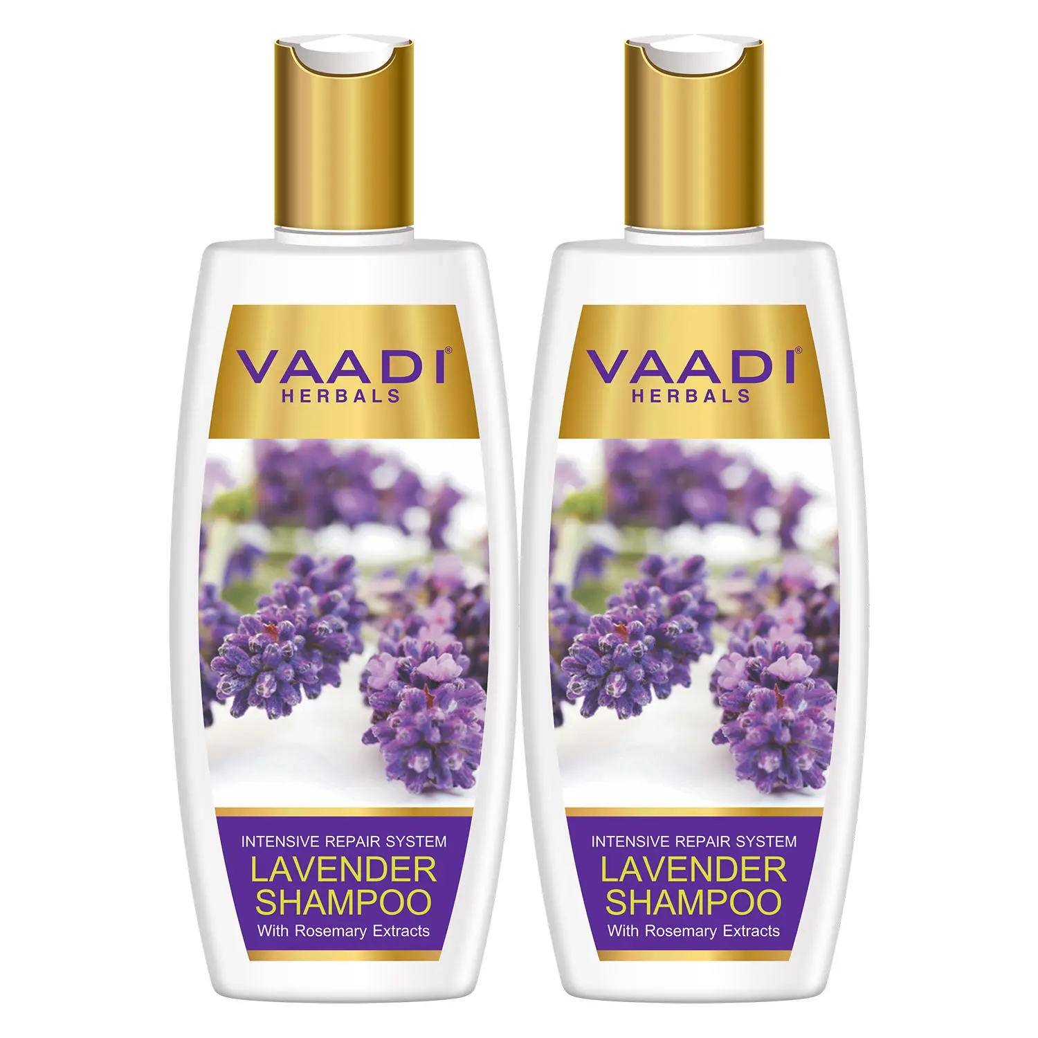 Vaadi Herbals Value Pack of 2 Lavender Shampoo with Rosemary Extract (350 ml X 2)