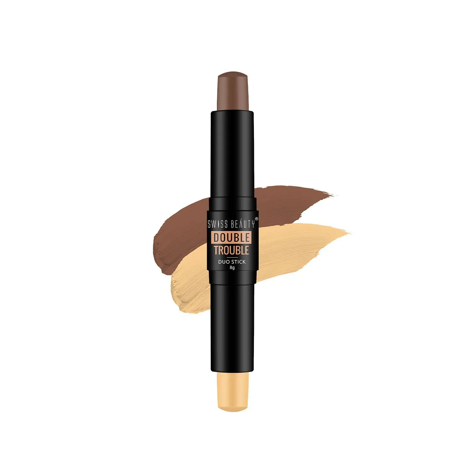 Swiss Beauty Double Trouble Contour & Highlighter Stick 03 Caramel Focus (8 g)