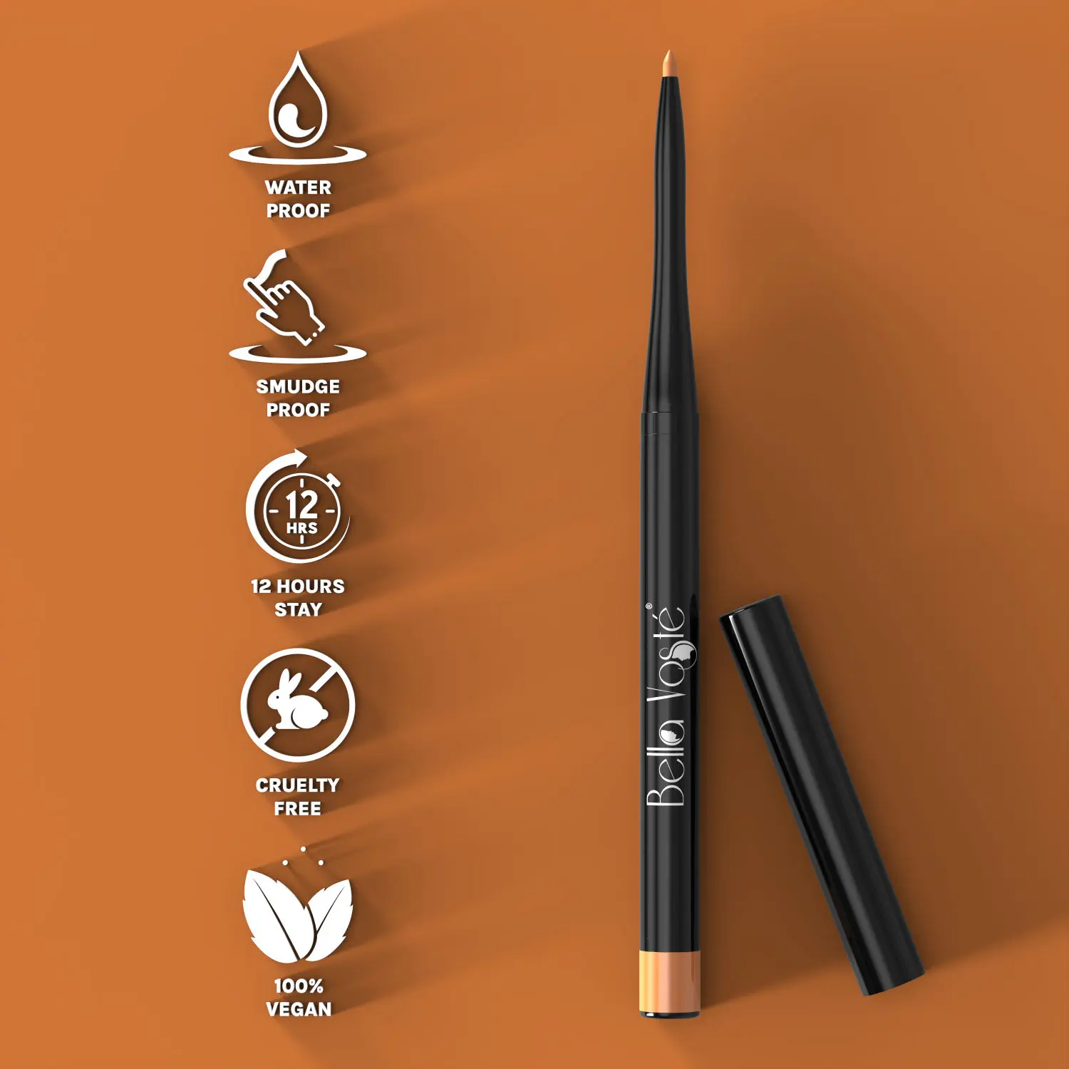 Bella Voste Intense Eyeliner Kajal, Antique Gold (0.25 g)