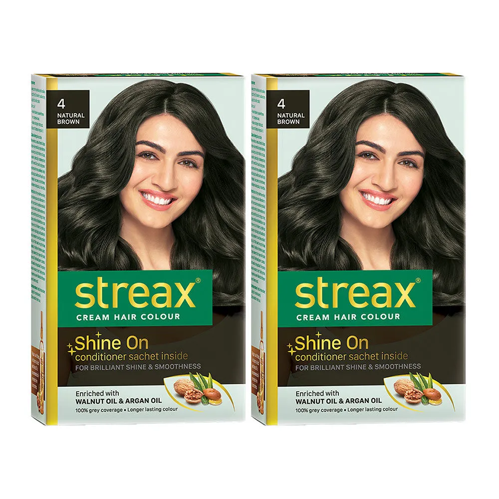 Streax Hair Colour - Natural Brown 4 Pack Of 2