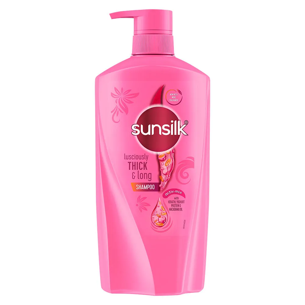 Sunsilk Lusciously Thick & Long Shampoo With Keratin Yoghurt Protein & Macadamia Oil