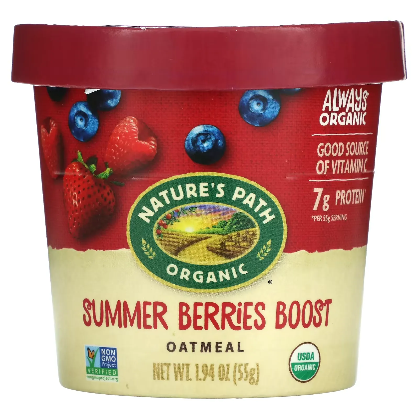 Organic Oatmeal, Summer Berries Boost, 1.94 oz (55 g)