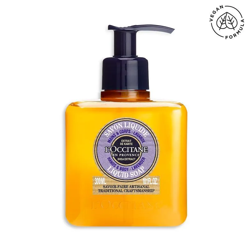 L'Occitane Shea Butter Hands & Body Lavender Liquid Soap For Dry To Very Dry Skin