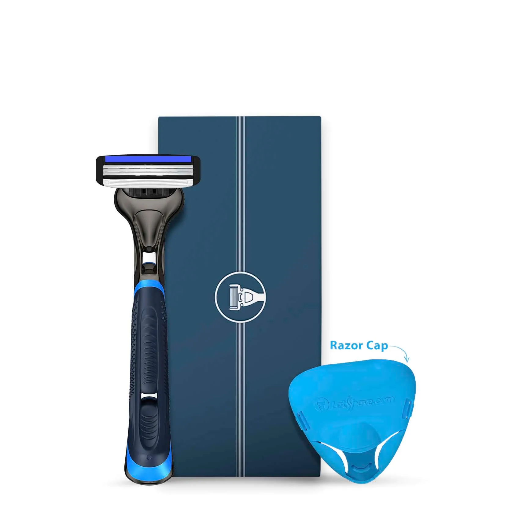 LetsShave Pro 3 Manual Shaving Razor (1 Razor Handle + 1 Blade Cartridge + Free 1 Razor Cap)