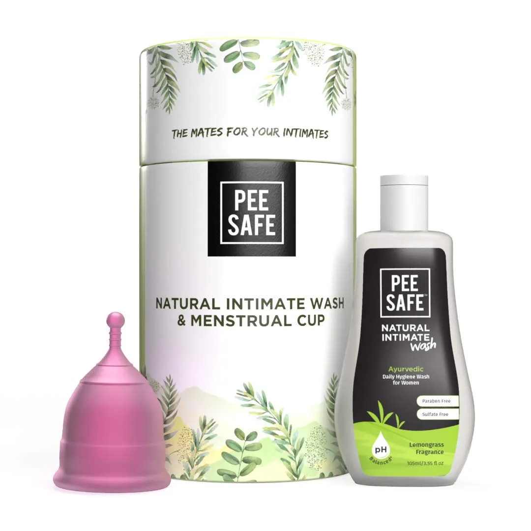 Pee Safe Combo of Menstrual Cup (Small) with Intimate Wash