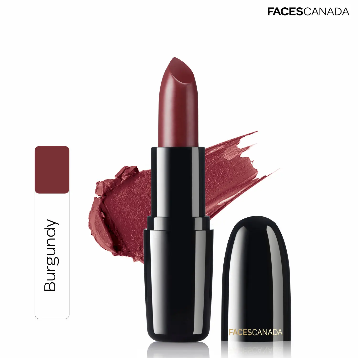 Faces Canada Weightless Creme Lipstick |Jojoba and Almond Oil enriched | Highly pigmented | Smooth One Stroke Weightless Color | Burgundy 4g