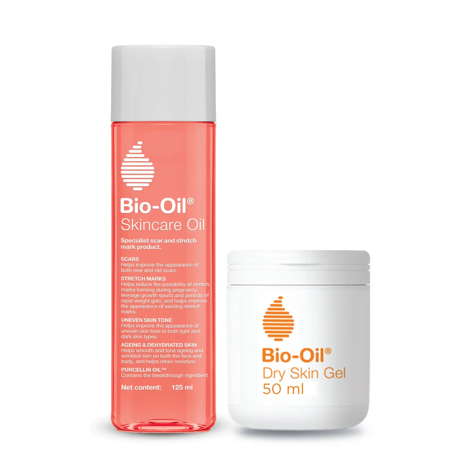 Bio-Oil Perfect Skincare Combo 125ml and Dry Skin Gel 50ml for Moisturized, Flawless Skin-Face and Body