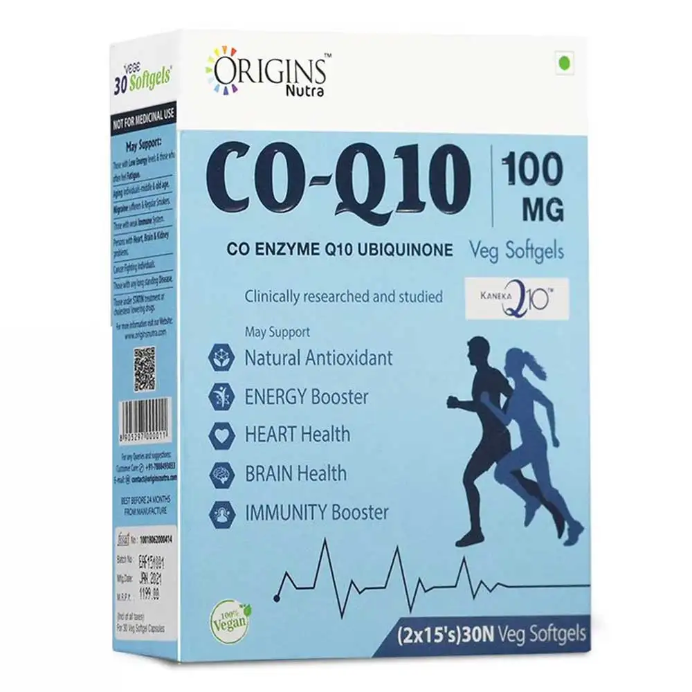 Origins Nutra CO-Q10 100mg,  30 softgels