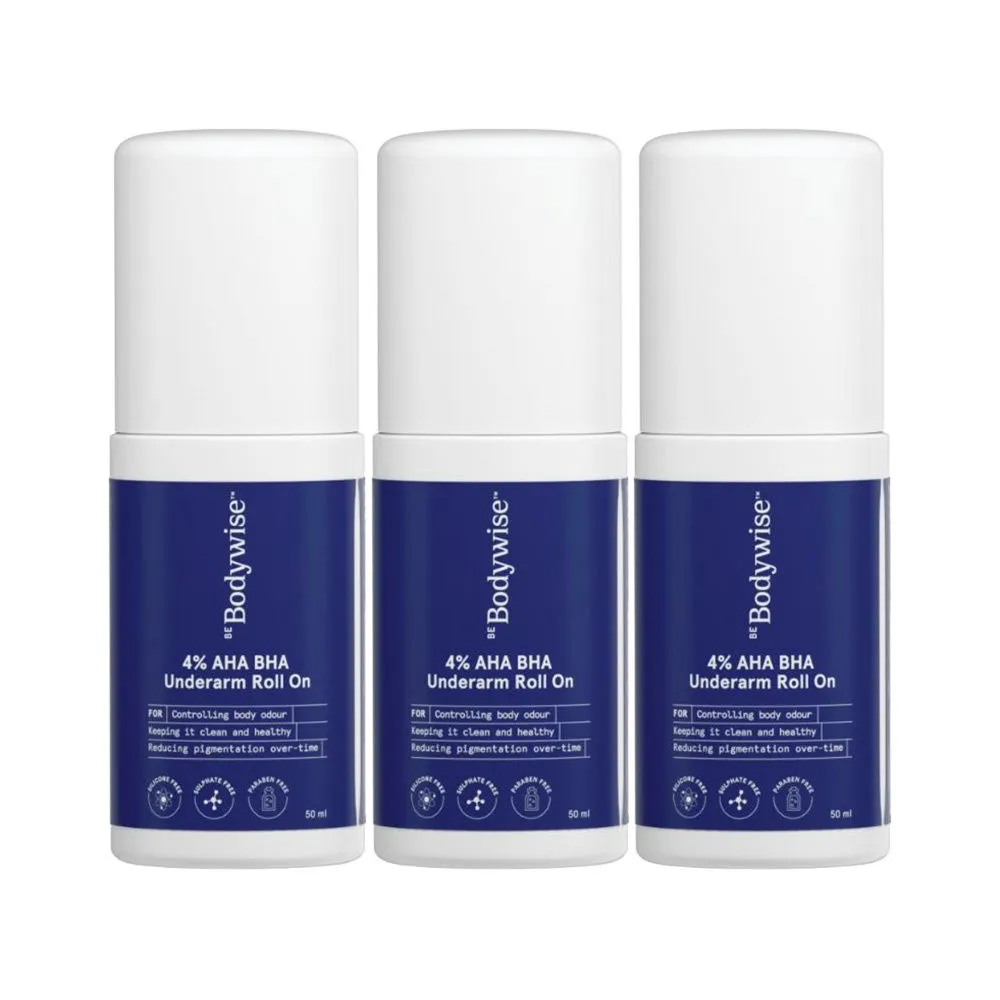 Be Bodywise 4% AHA BHA Underarm Roll On - Helps Promotes Glowing & Radiant Underarms