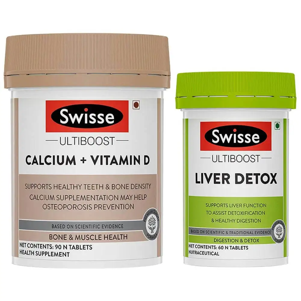 Swisse Ultiboost Liver Detox & Ultiboost Calcium + Vitamin D Combo,  2 Piece(s)/Pack