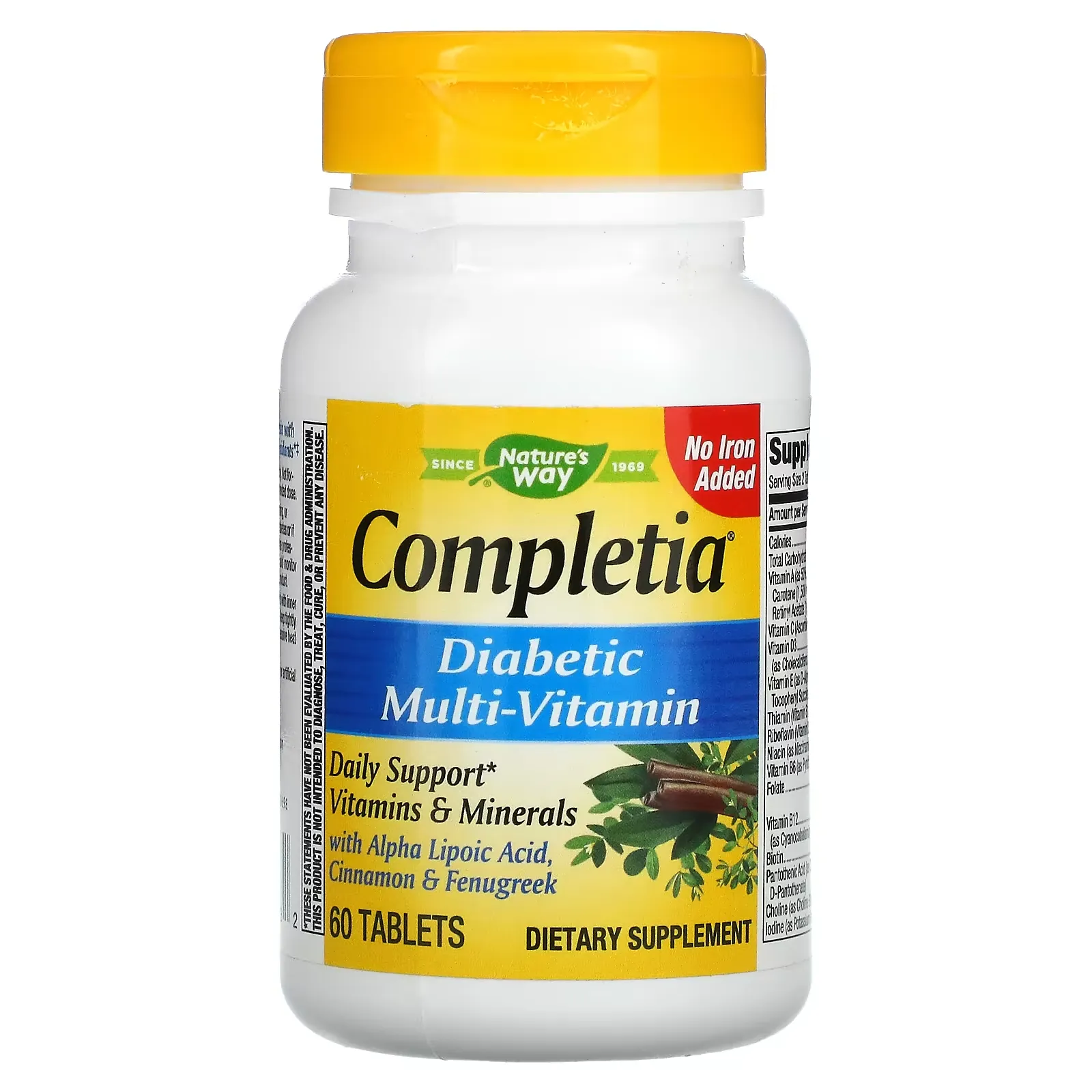 Completia, Diabetic Multi-Vitamin, 60 Tablets