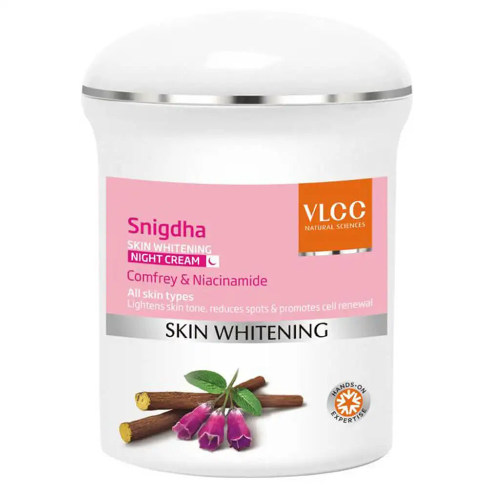 VLCC Snigdha Skin Whitening Night Cream,  50 g  Comfrey & Niacinamide