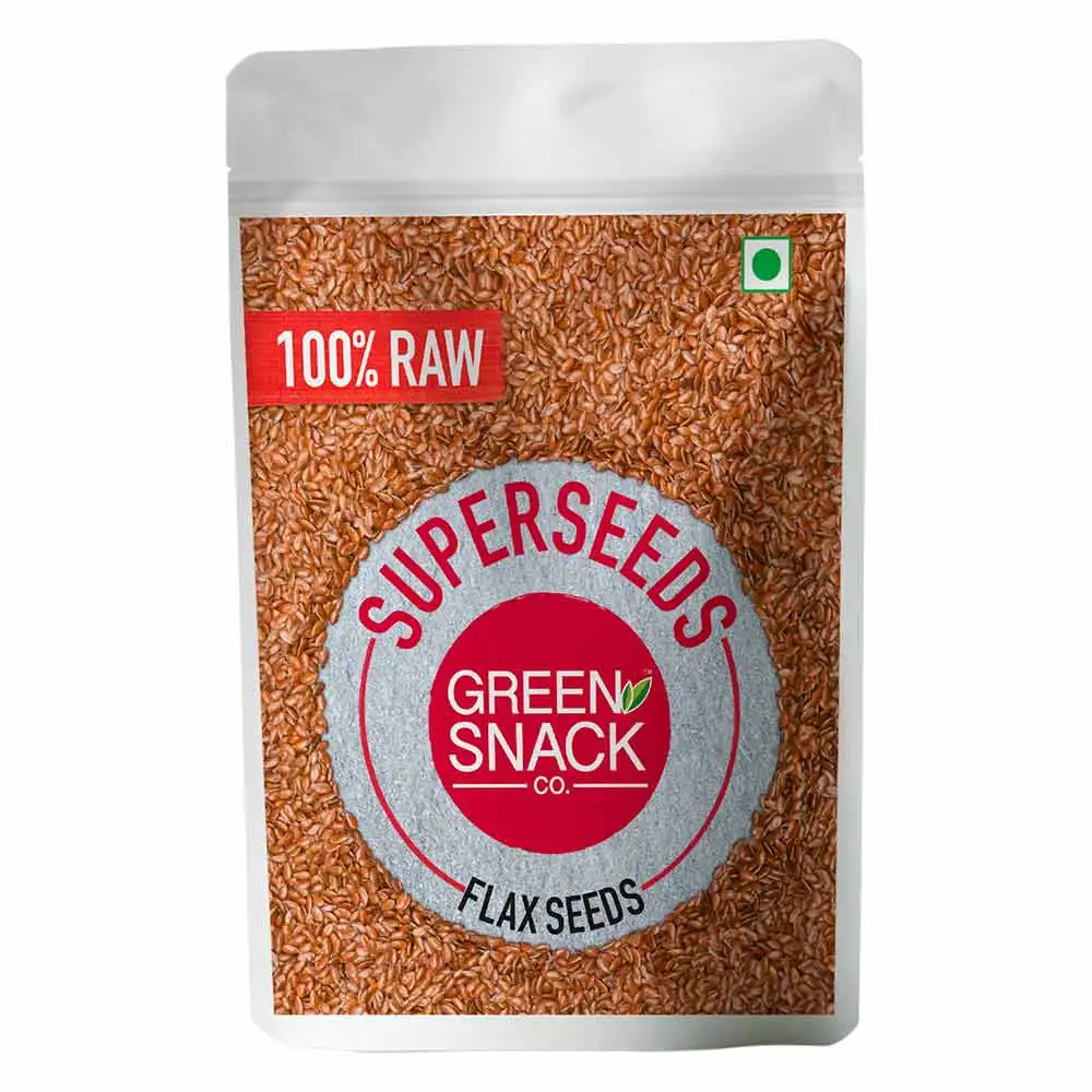 The Green Snack Co. 100% Raw Flax Seeds,  Unflavoured  0.400 kg