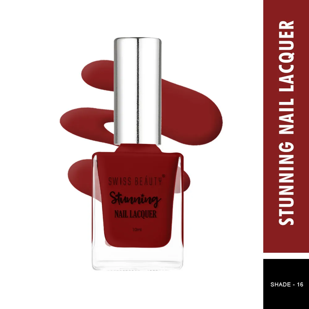 Swiss Beauty Stunning Nail Lacquer - 16 Preppy Red