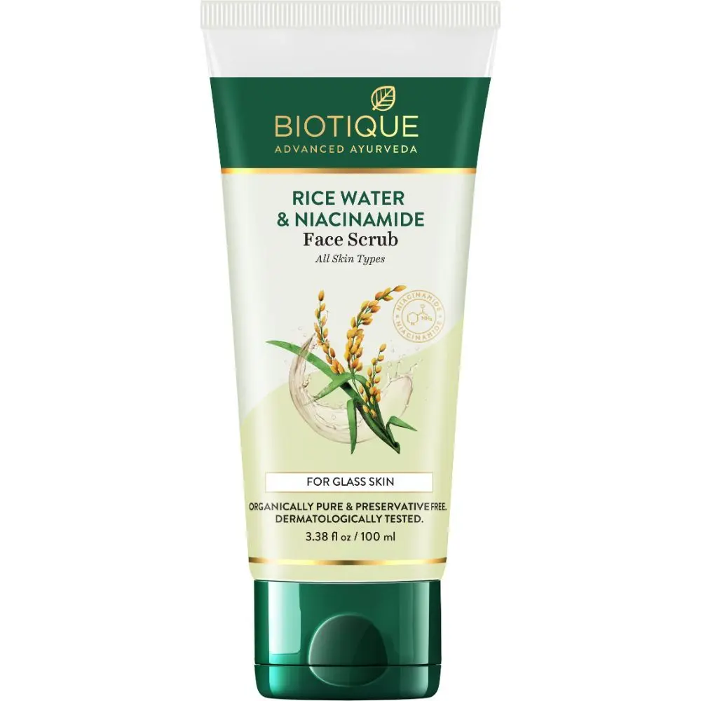 BIOTIQUE RICE WATER & NIACINAMIDE Gel Face Scrub (100 ml)