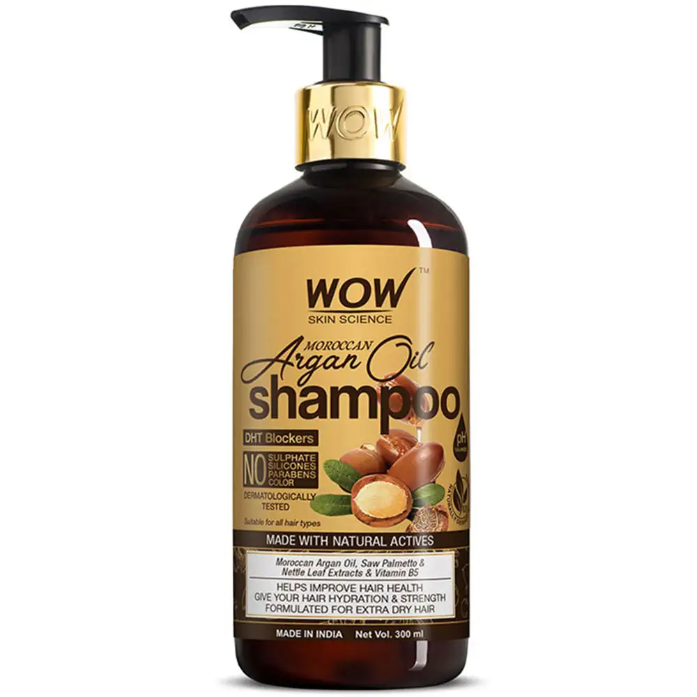 WOW Skin Science Moroccan Argan Oil Shampoo,  300 ml  for Extra Dry Hair