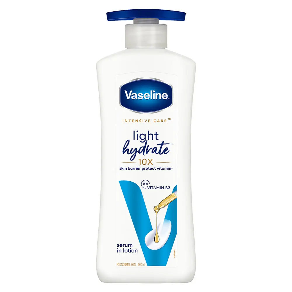 Vaseline Light Hydrate Serum In Lotion, 400 ml | Superlight & Non-Sticky for Hydration Boost, 400 ml