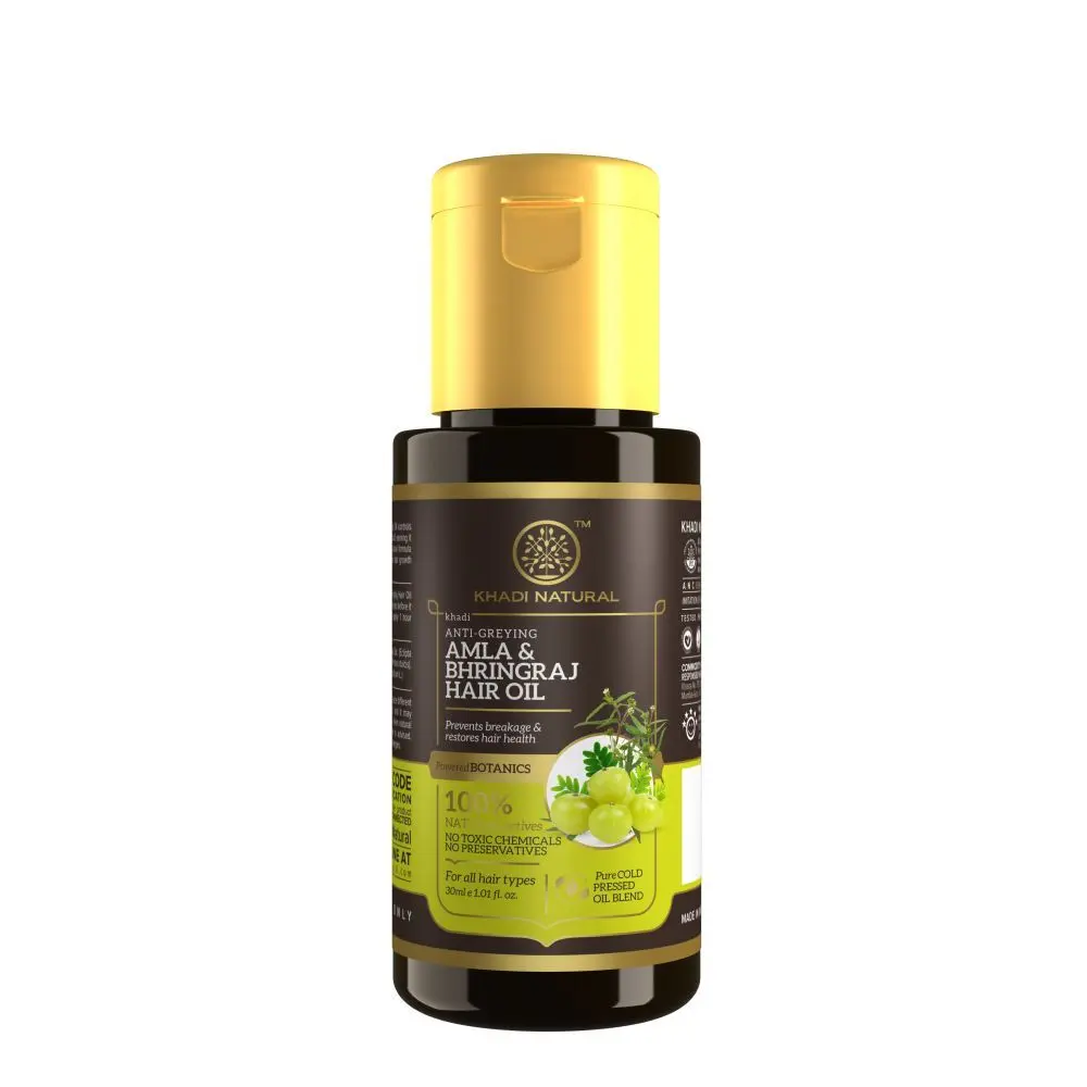 Khadi Natural Amla & Bhringraj Hair Oil Powered Botanics 30ml