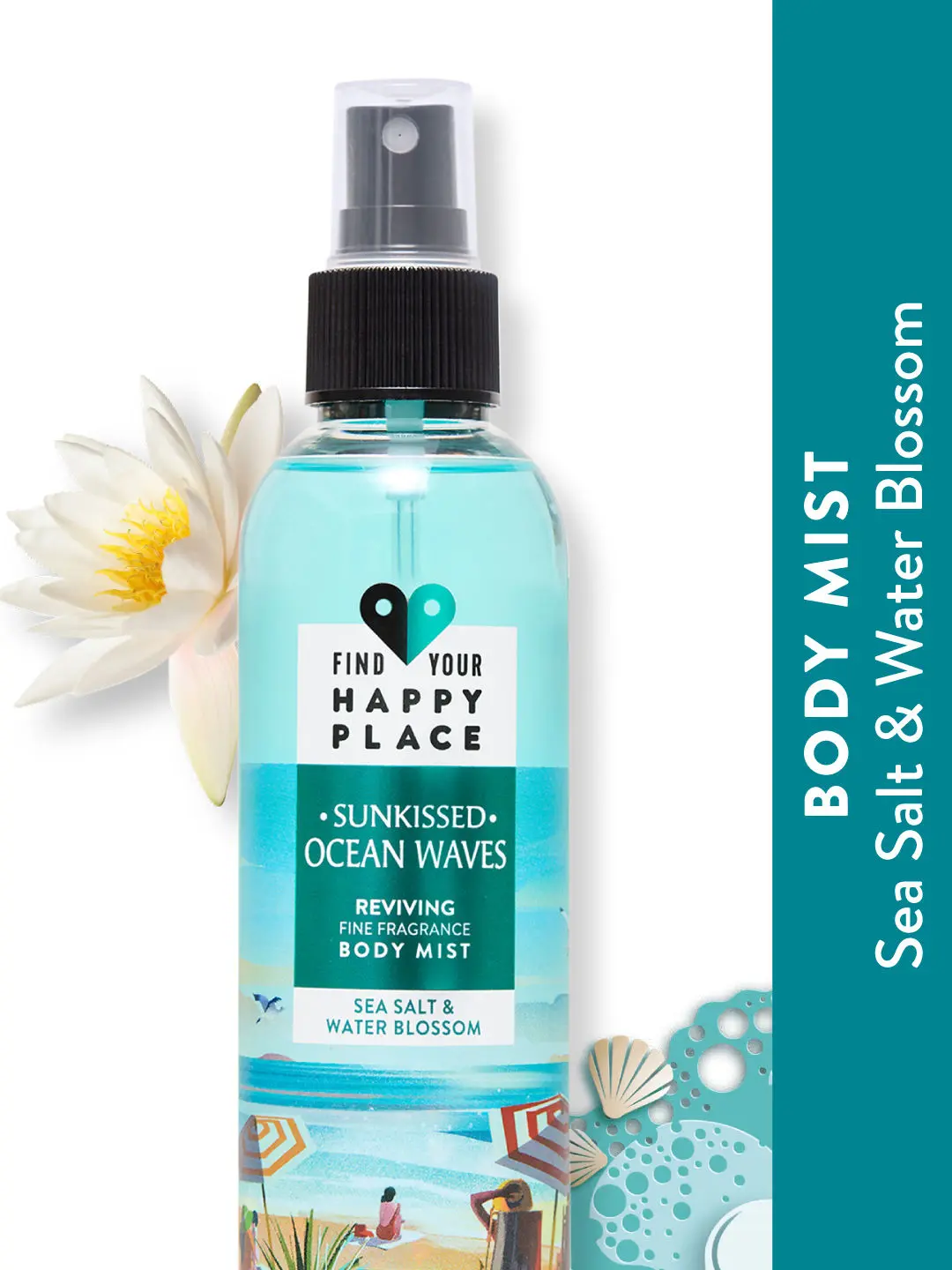 Find Your Happy Place - Sunkissed Ocean Waves Body Mist Sea Salt & Water Blossom with Vitamin E 200ml