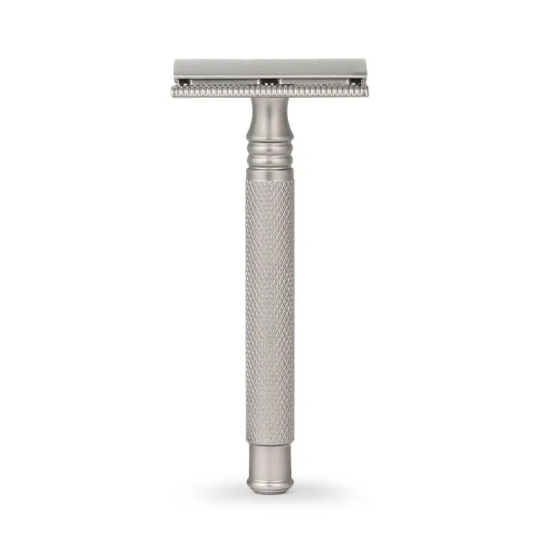 Hajamat Spade Double Edge Safety Razor, Stainless Steel 304, Gunmetal Finish, Closed Comb