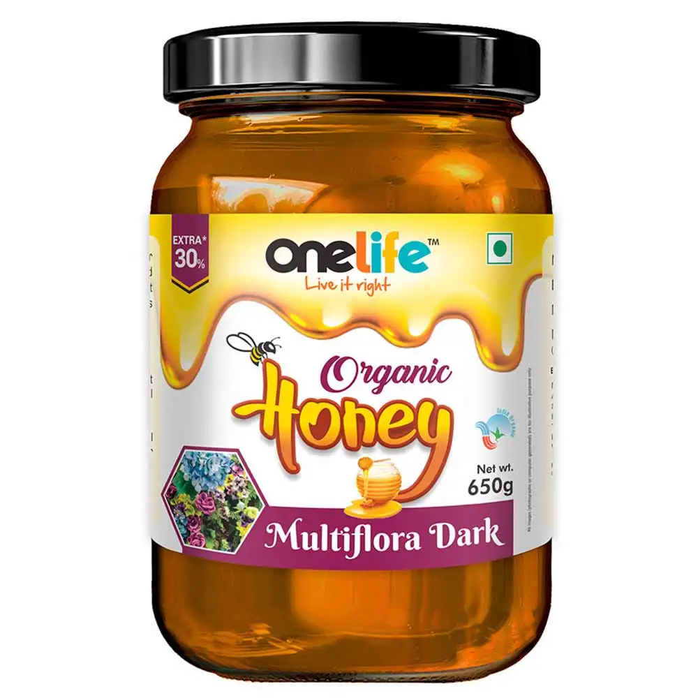 OneLife Organic Honey,  650 g  Multiflora Dark