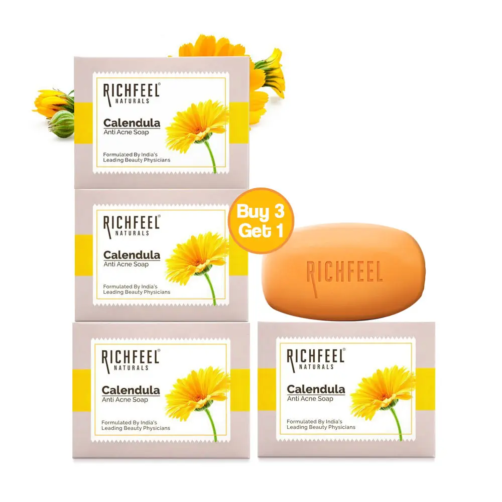 Richfeel Calendula Anti Acne Soap 75 G x 4 Combo (B3G1)