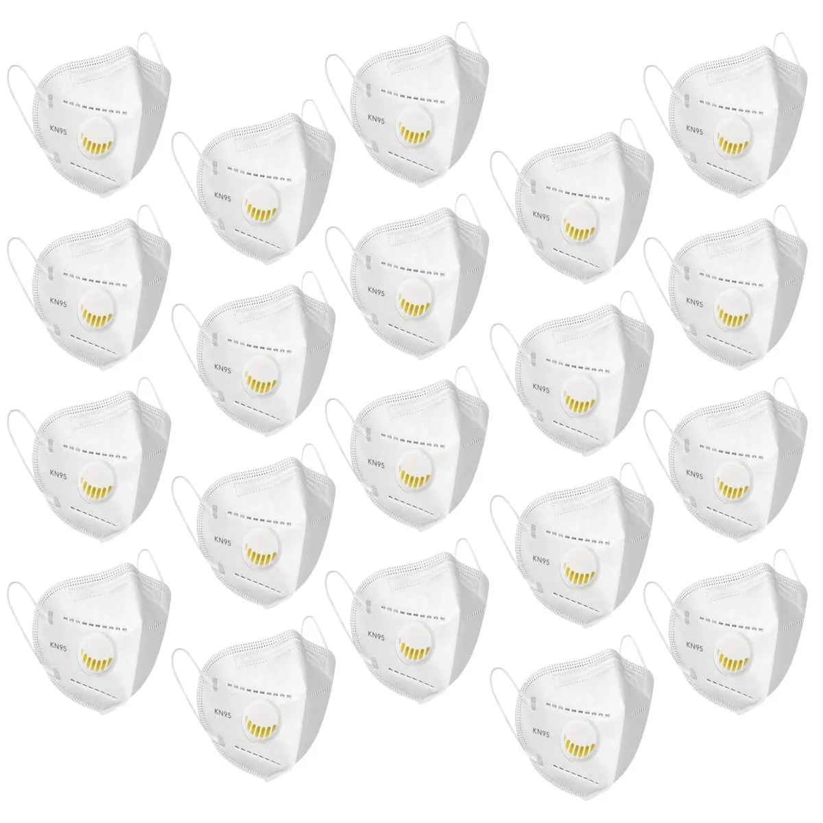 Fabula Pack of 20 Anti-Pollution Reusable 5 Layer Mask - White