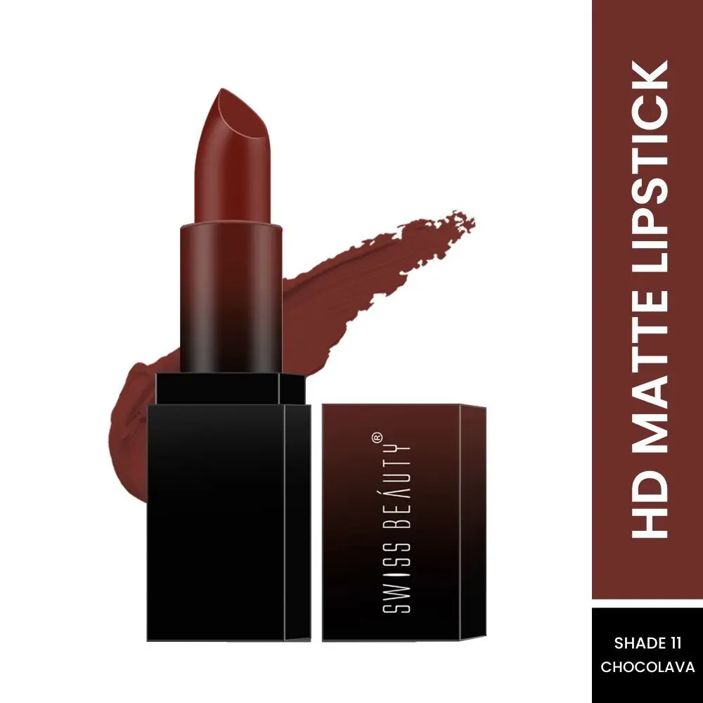 Swiss Beauty HD Matte Lipstick Chocolava 11 (3.5 g)