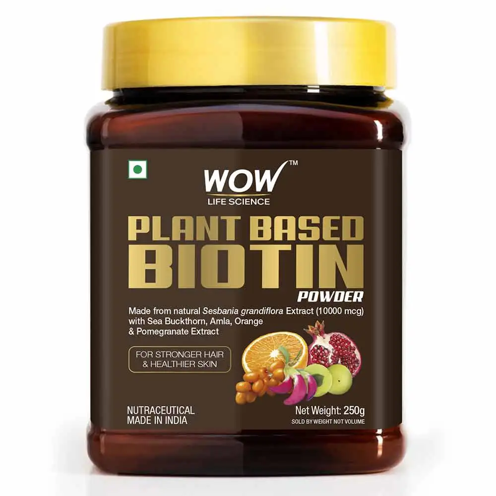 Wow Life Science Plant based Biotin Powder,  250 g  Unflavoured