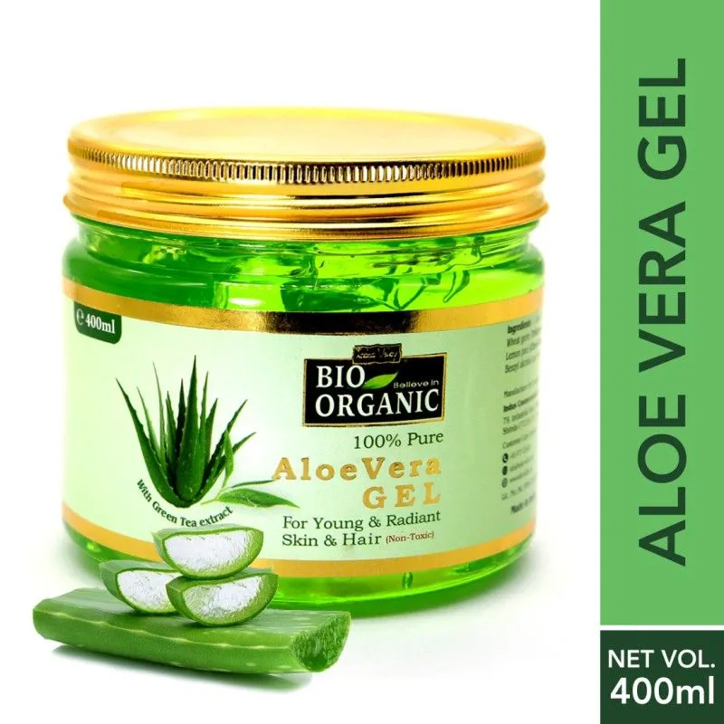 Indus Valley Bio Organic Aloe Vera Gel for Skin & Hair Care, Moisturises The Skin & Scalp