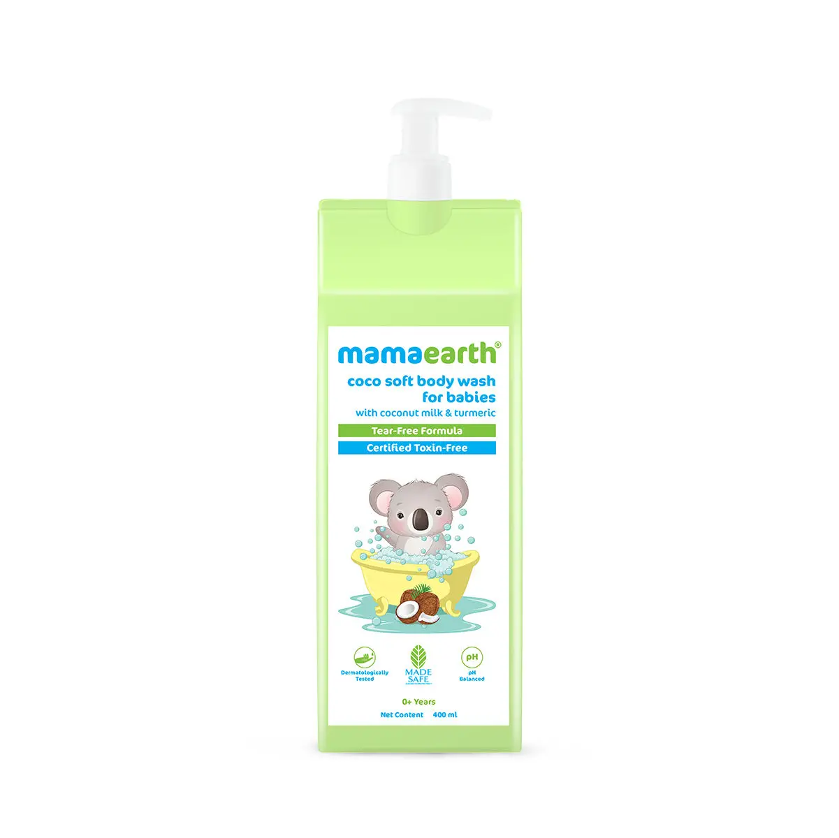 Mamaearth Coco Soft Body Wash For Babies With Coconut Milk & Turmeric (400 ml)