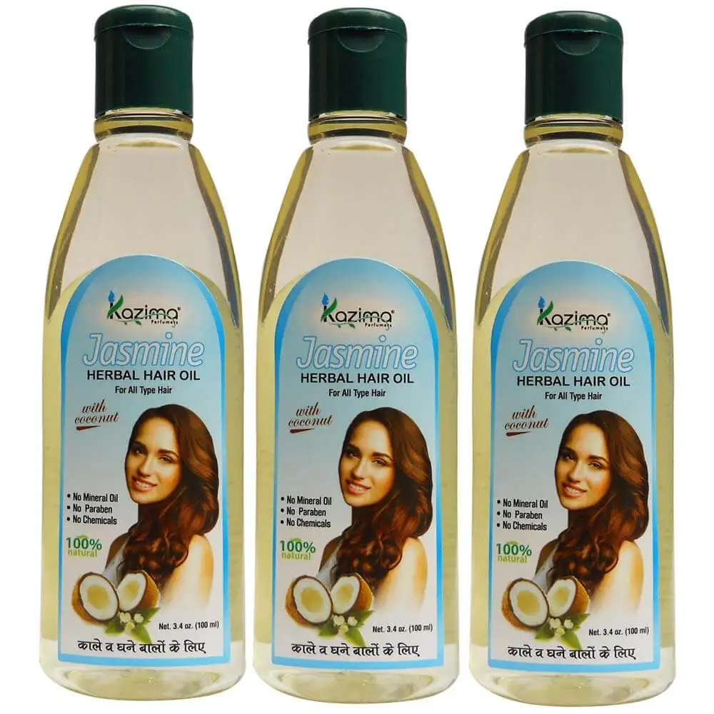 Kazima Jasmine Herbal Hair Oil,  100 ml  All Hair Type (Pack of 3)