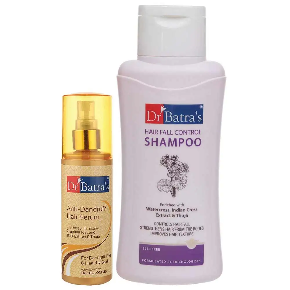 Dr Batra's Anti Dandruff Hair Serum & Hair Fall Control Shampoo - 500 ml Combo,  2 Piece(s)/Pack  Dandruff Control