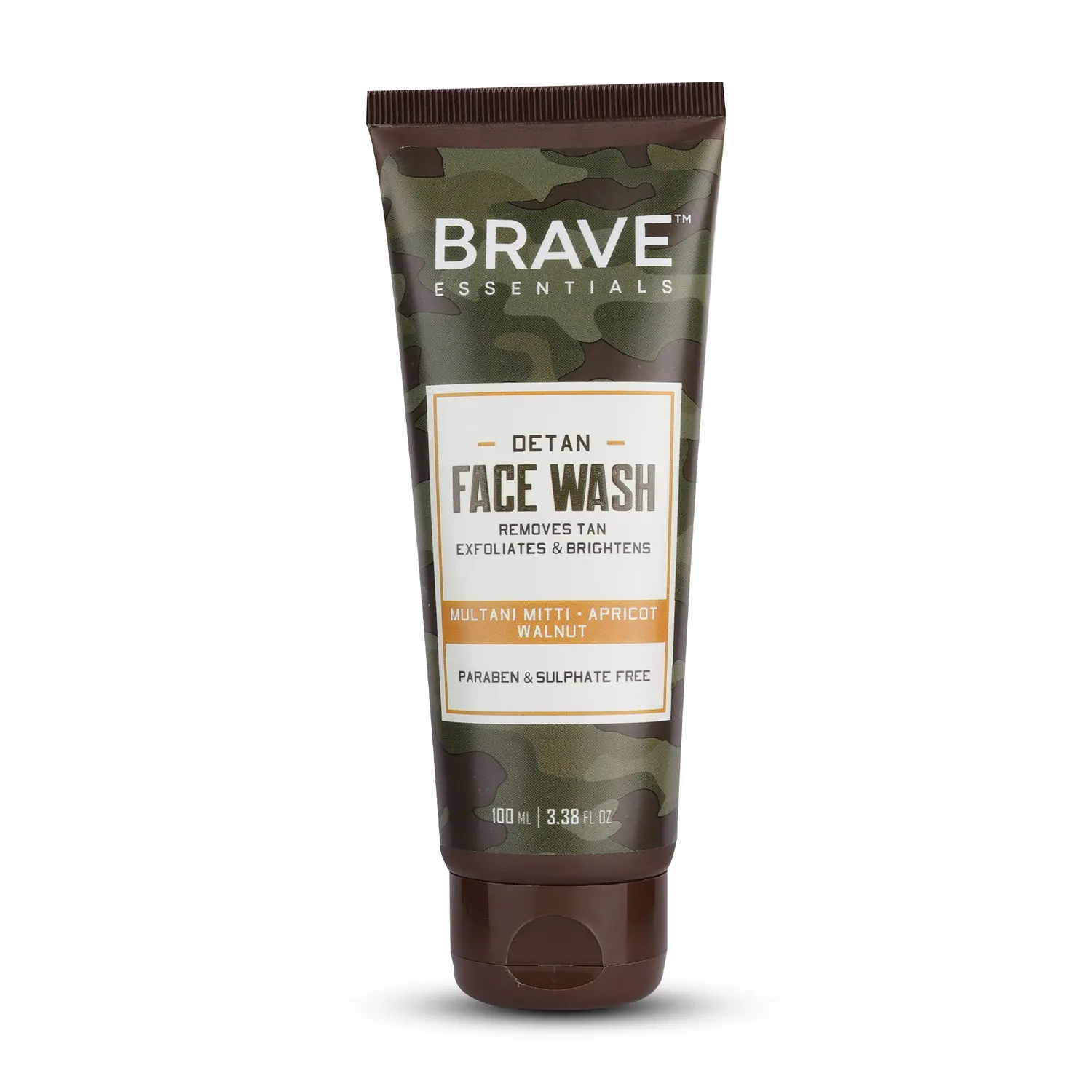 Brave Essentials De-Tan Face Wash | 100 ml | Removes Tan, Exfoliates & Brightens