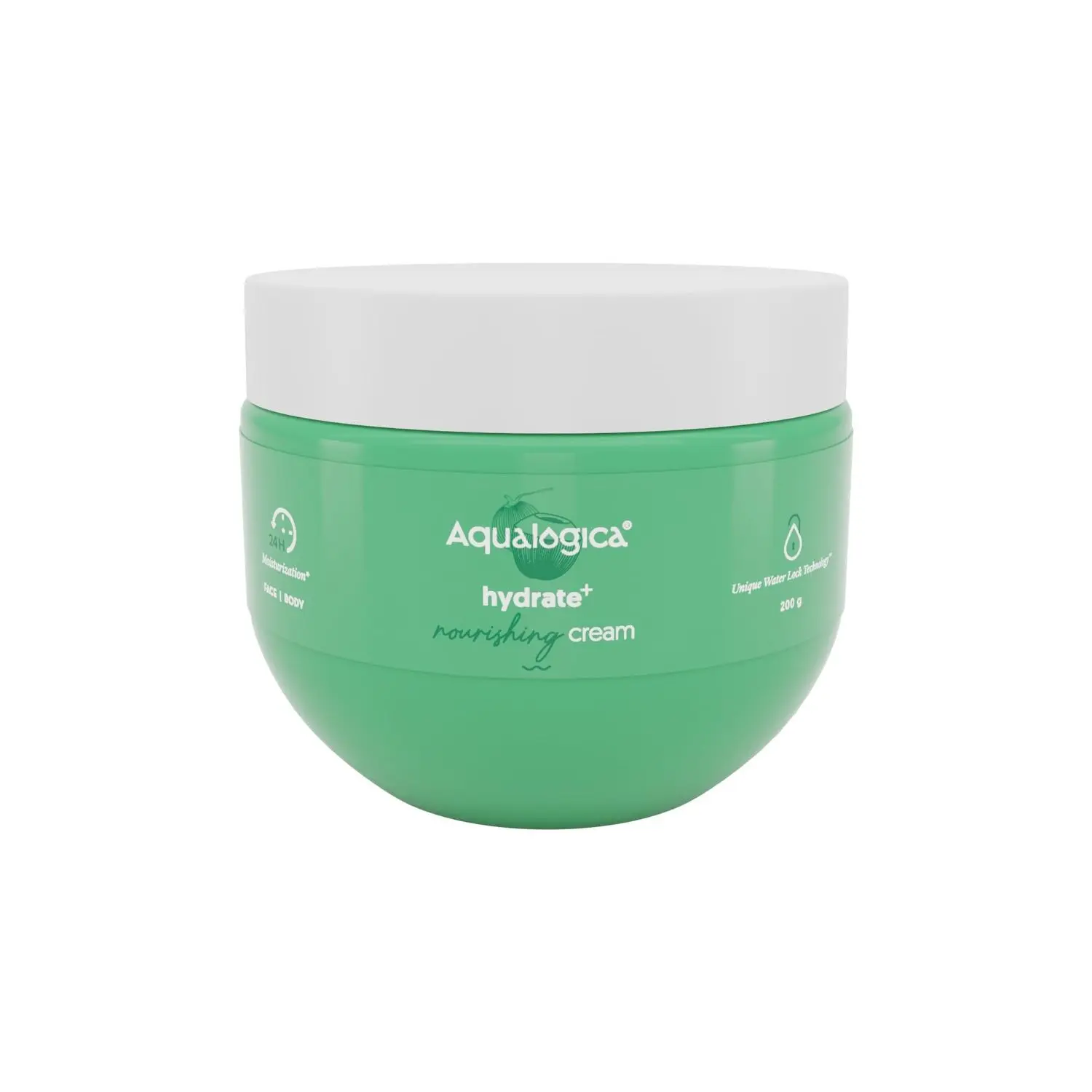 Aqualogica Hydrate + Nourishing Cream with Coconut Water and Hyaluronic Acid 200g