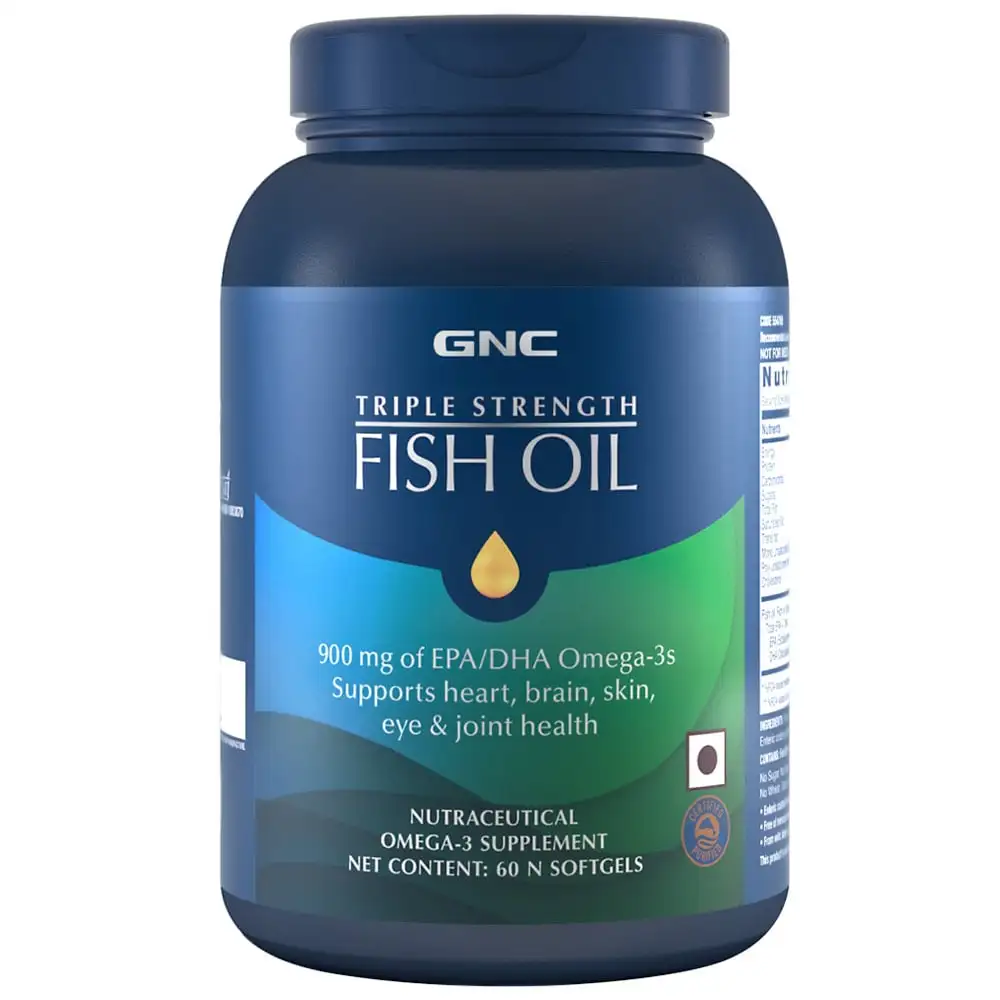 GNC Triple Strength Fish Oil,  60 softgels