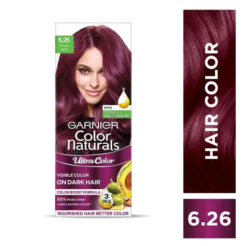 Garnier Color Naturals Ultra Color, 6.26 Plum Red, (55 ml + 50 g)