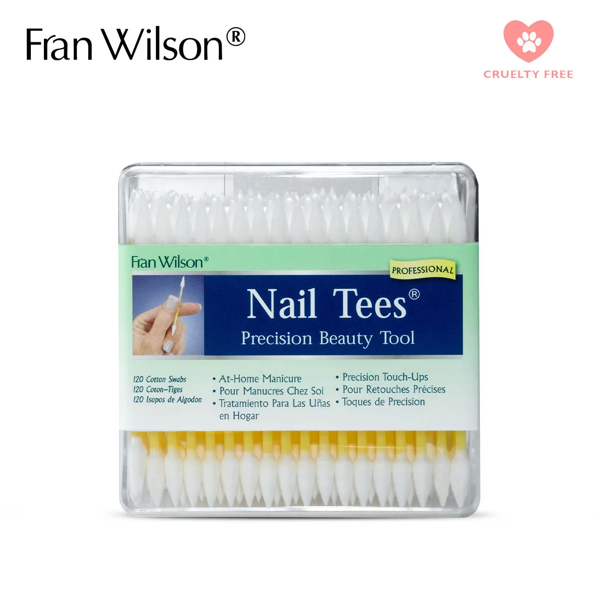 Fran Wilson Nail Tees - 120 Cotton Swabs