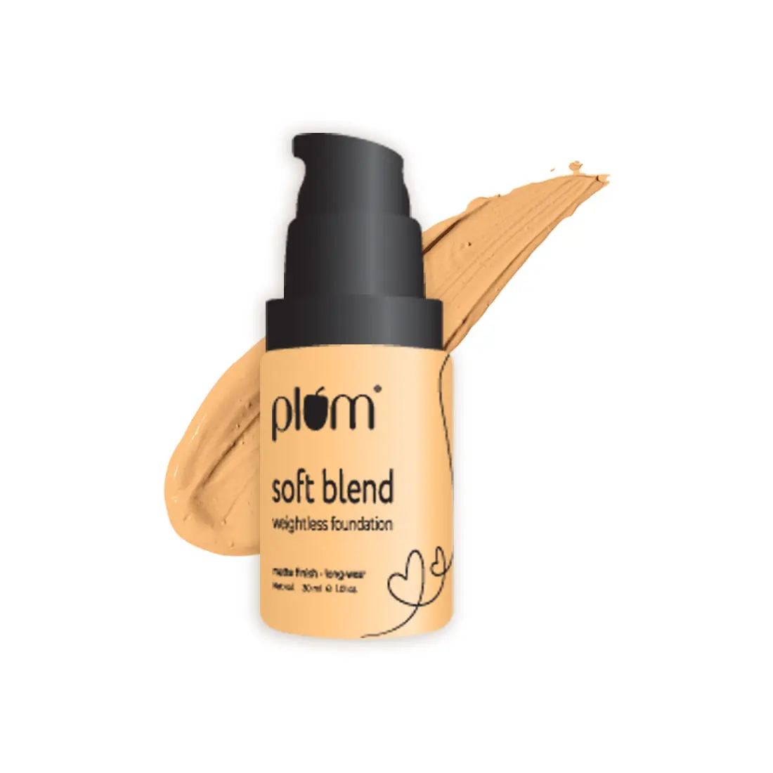 Plum Soft Blend Weightless Foundation | With Hyaluronic Acid | Matte Finish | Super Hydrating | 100% Vegan & Cruelty-Free | Natural Beige - 110Y