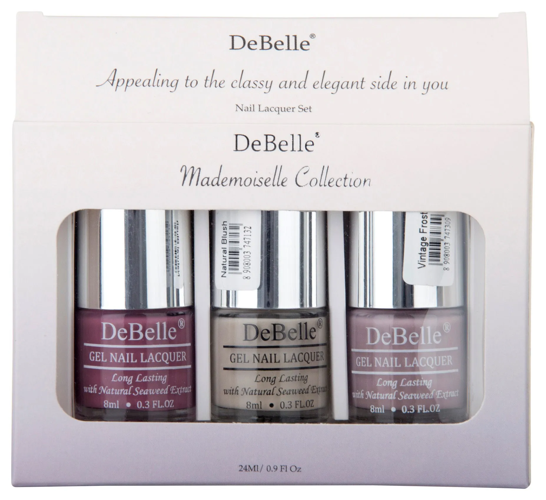 DeBelle Nail Lacquer Mademoiselle Set of 3