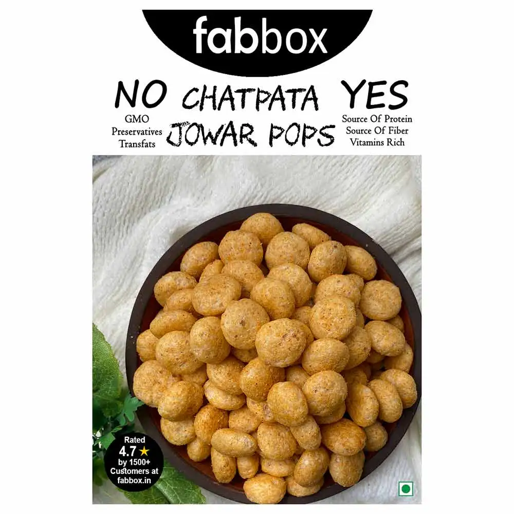 Fabbox Chatpata Jowar Pops,  Unflavoured  130 g