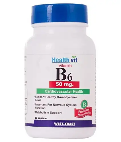 Healthvit Vitamin B6 (50 mg),  Unflavoured  60 capsules