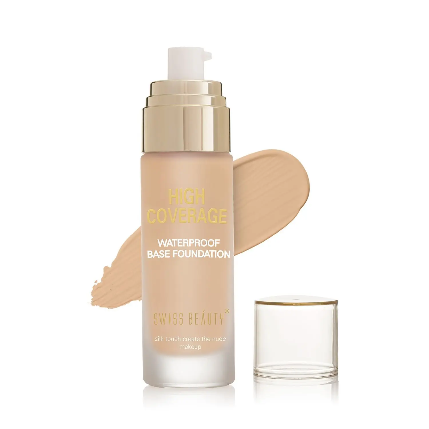 Swiss Beauty High Coverage Waterproof Base Foundation - Natural-Nude (55 g)