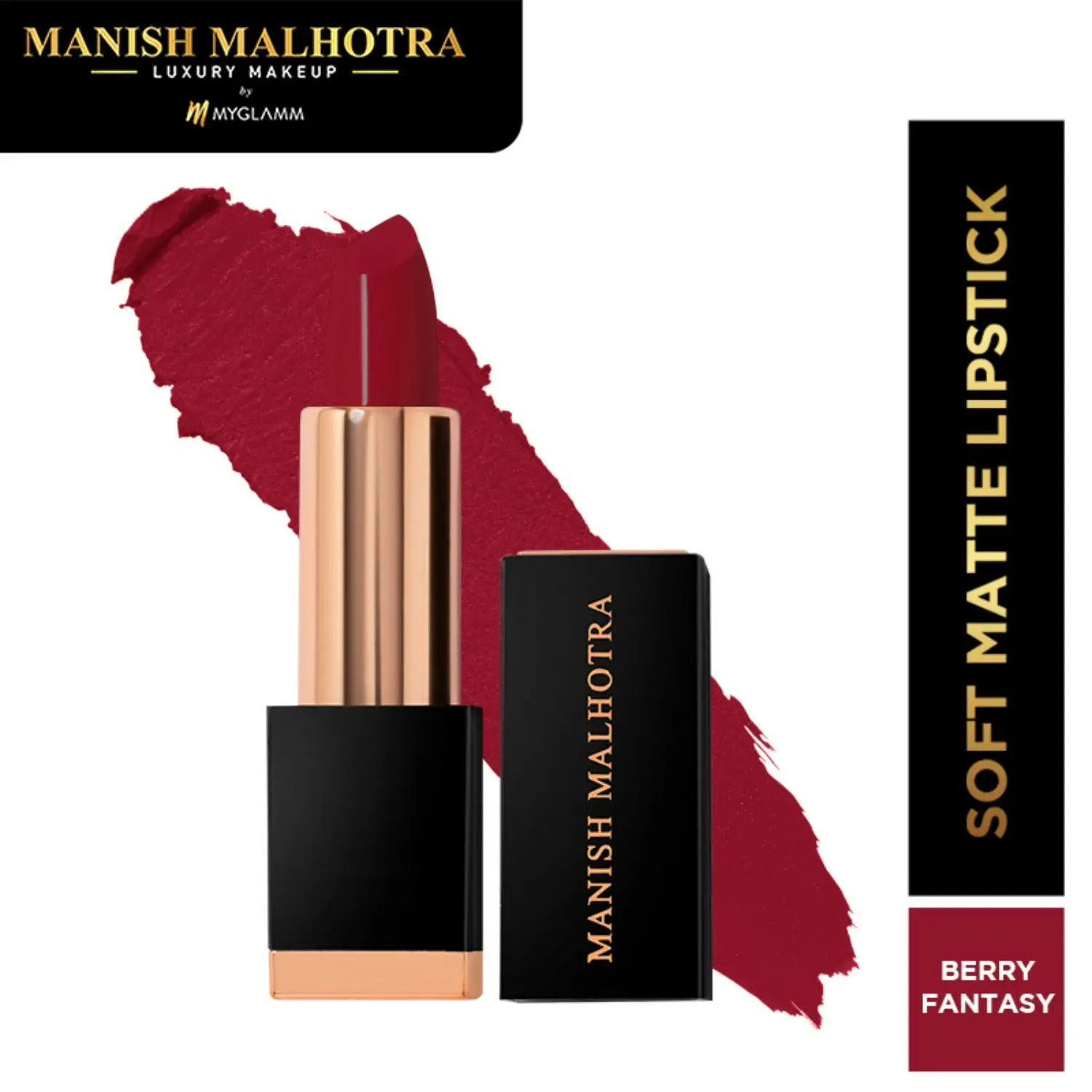 Manish Malhotra Beauty By MyGlamm Soft Matte Lipstick-Berry Fantasy-4gm