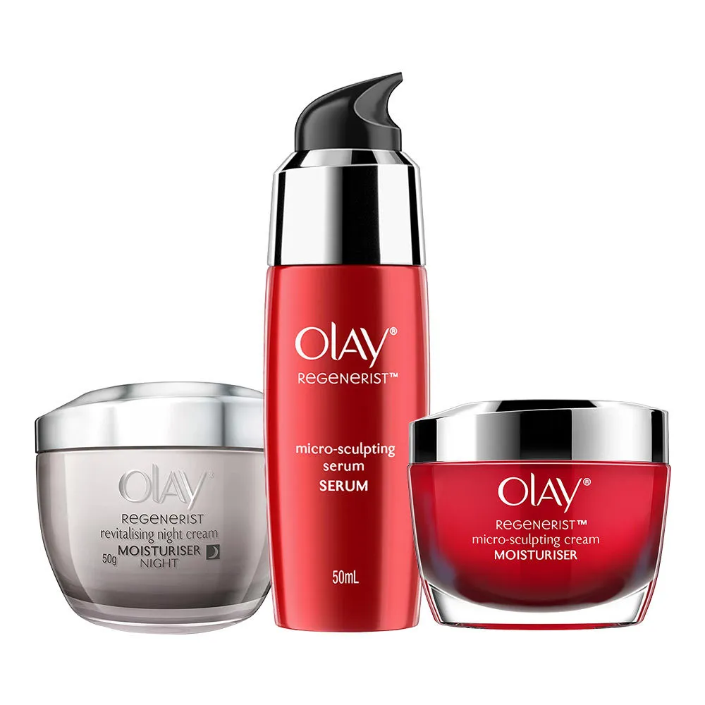 Olay Regenerist Complete Skincare (Day/Night Moisturizer + Serum)