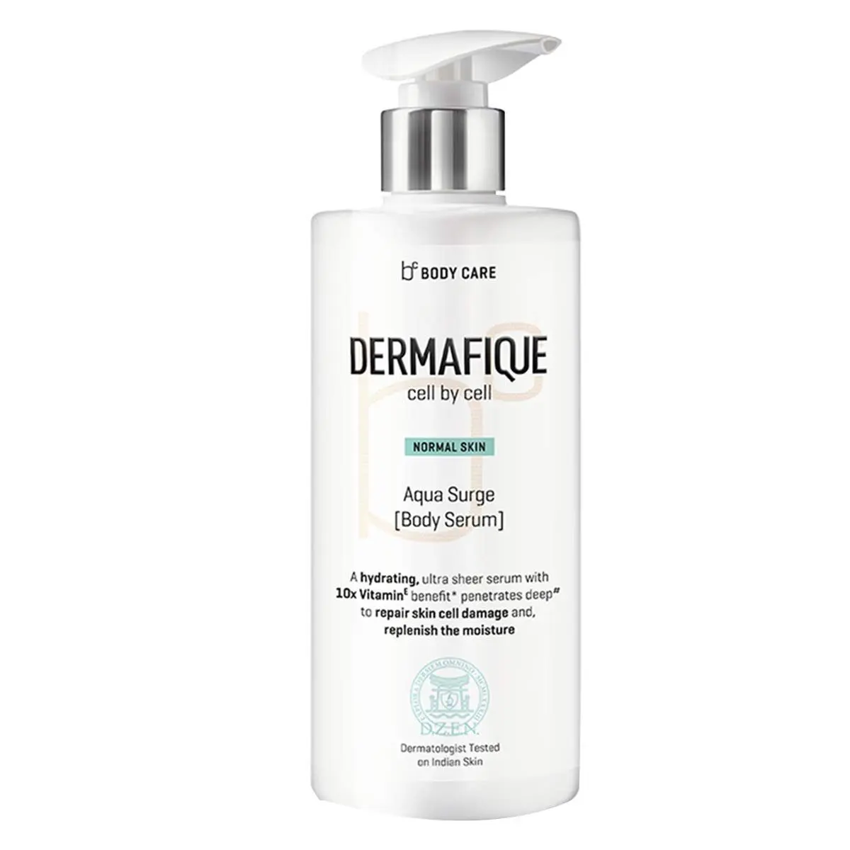 Dermafique Aquasurge Body Serum, 300 ml - for Normal Skin - Hydrating and Moisturing Body Lotion - With 10 X Vitamin E - Repairs skin cell damage - Dermatologist Tested