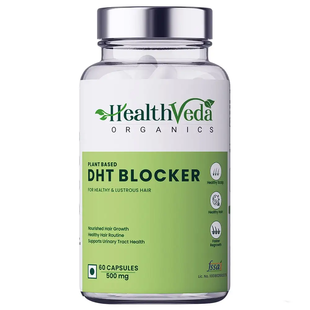 Health Veda Organics Plant Based DHT Blocker,  60 veggie capsule(s)  Unflavoured