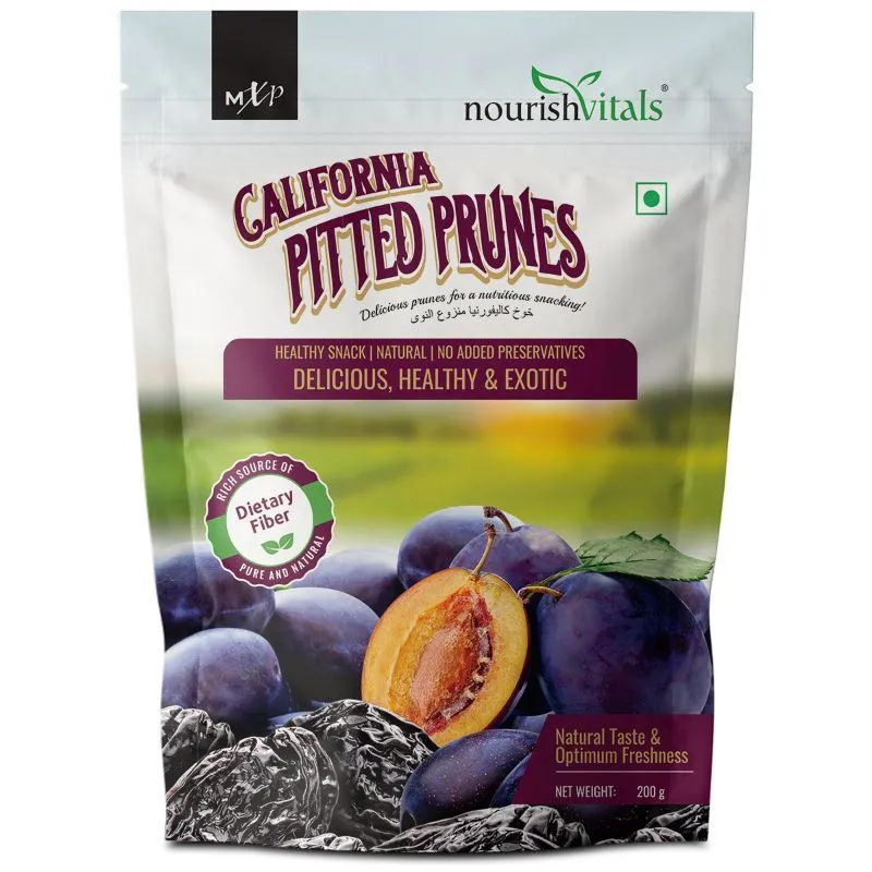 Nourish Vitals California Pitted Prunes, Healthy Snack - Natural - Delicious, Healthy & Exotic